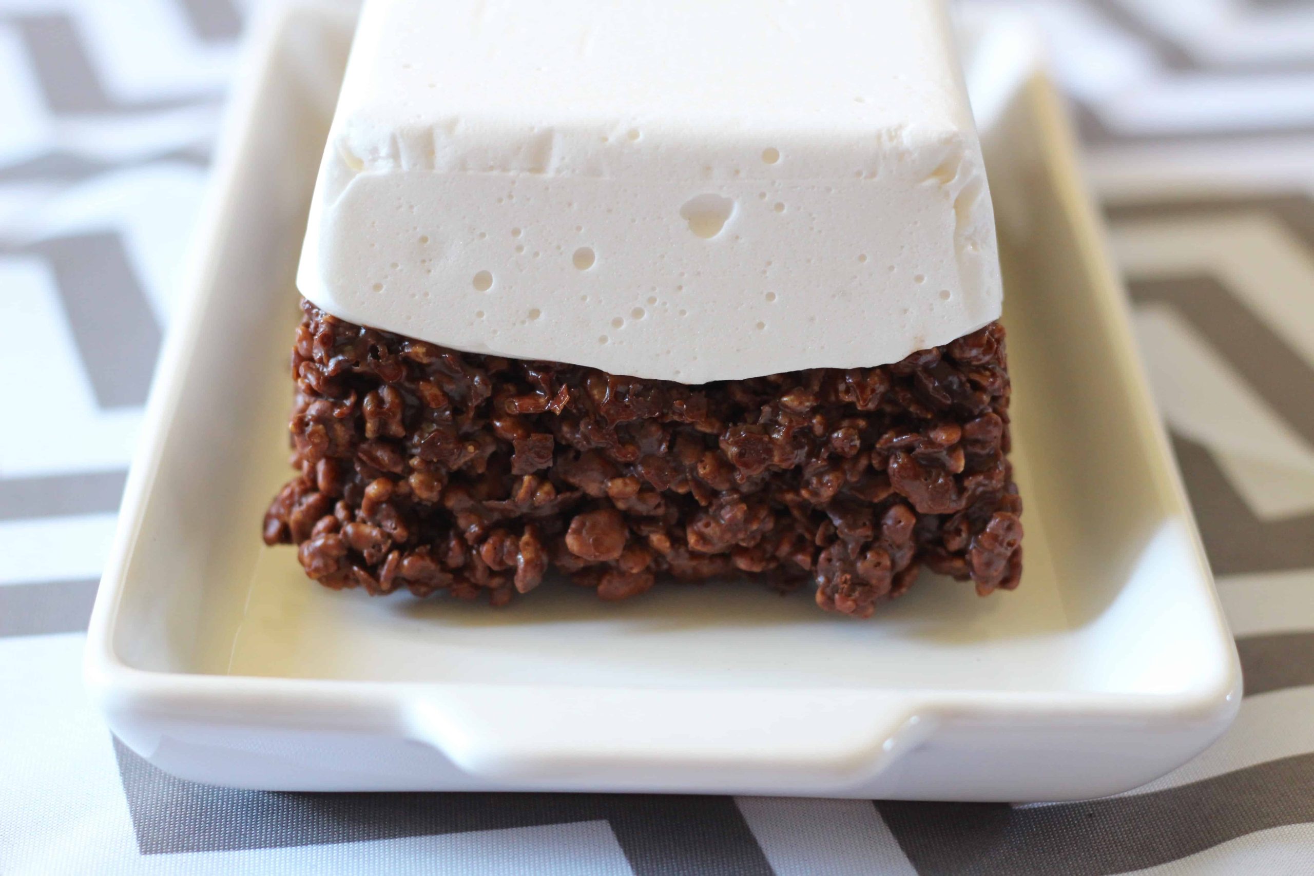 Baked Sunday Mornings Chocolate Rice Crispy Cake With Homemade Marshmallow Icing Stellina