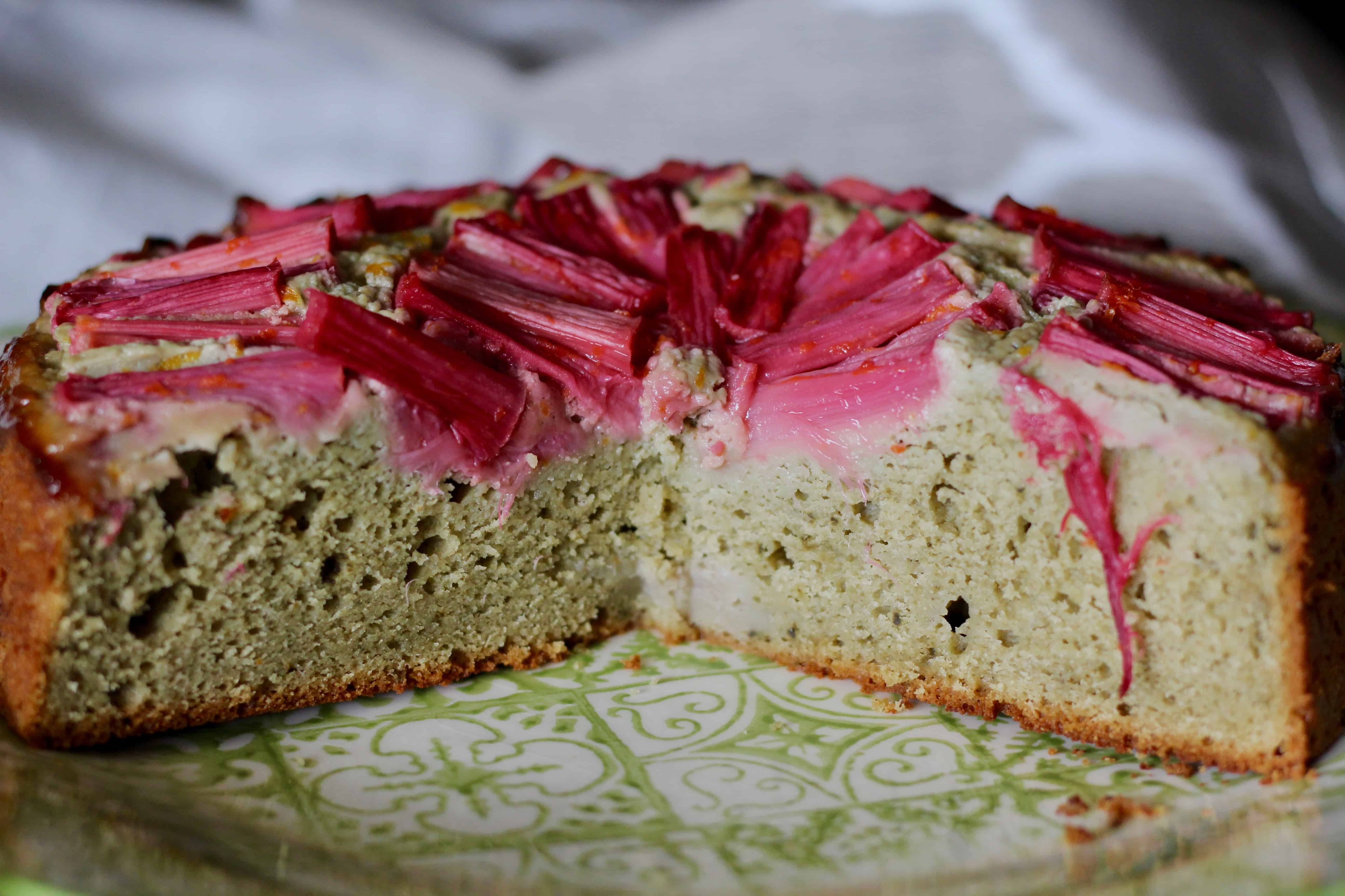 Green Tea Rhubarb Cake - 31