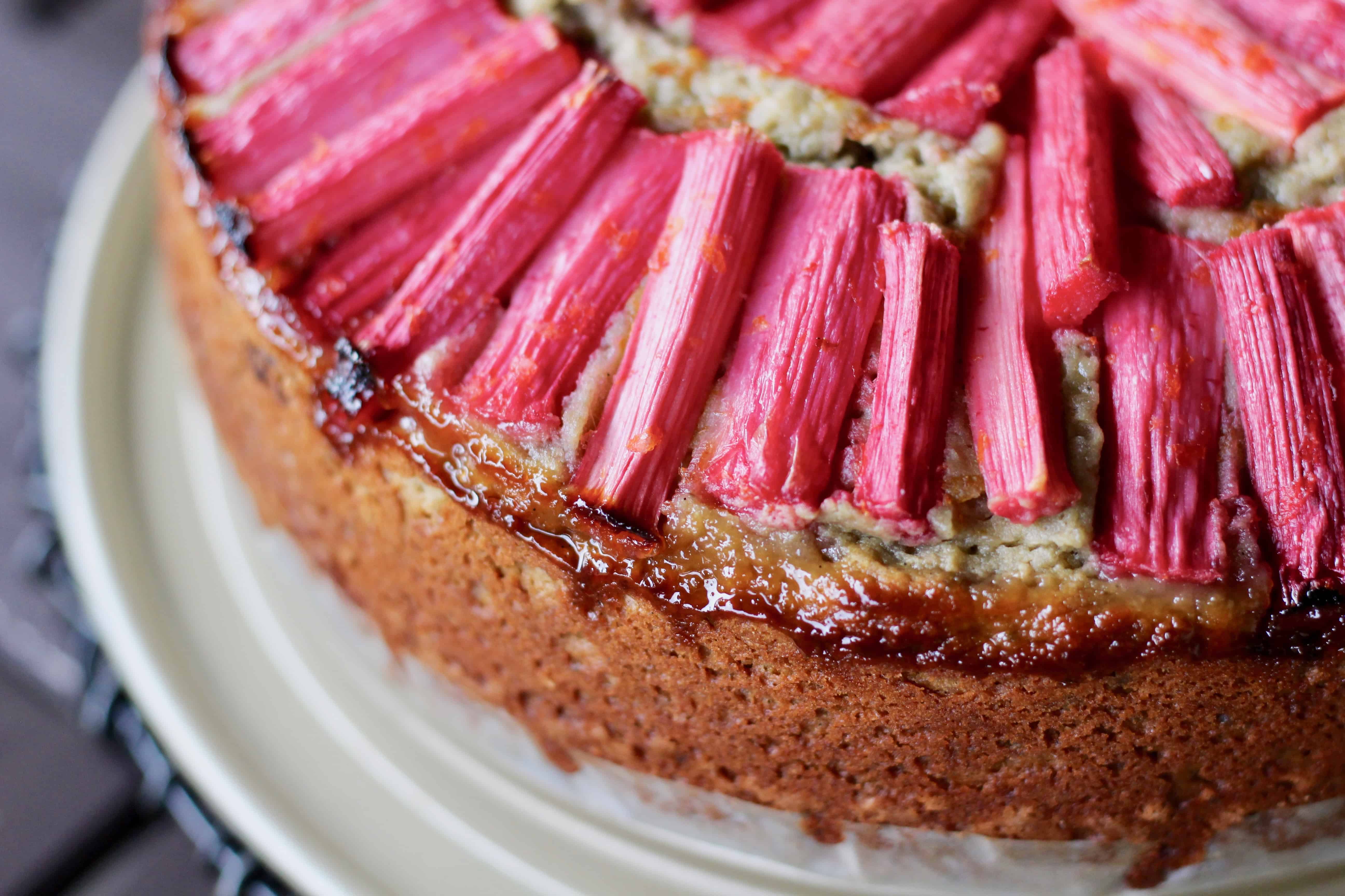 Green Tea Rhubarb Cake - 9
